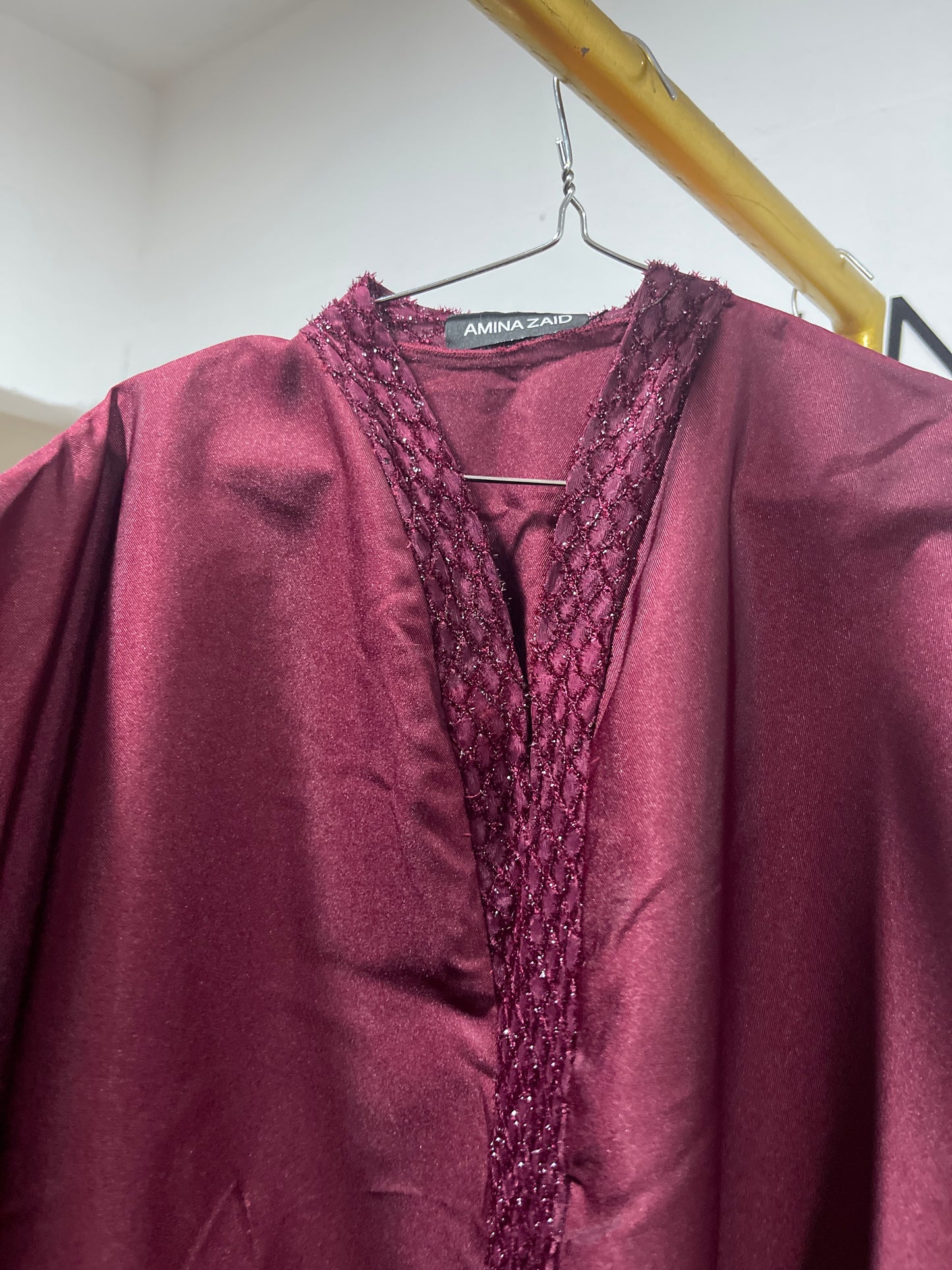 Wine Muna Kaftan - Mikado
