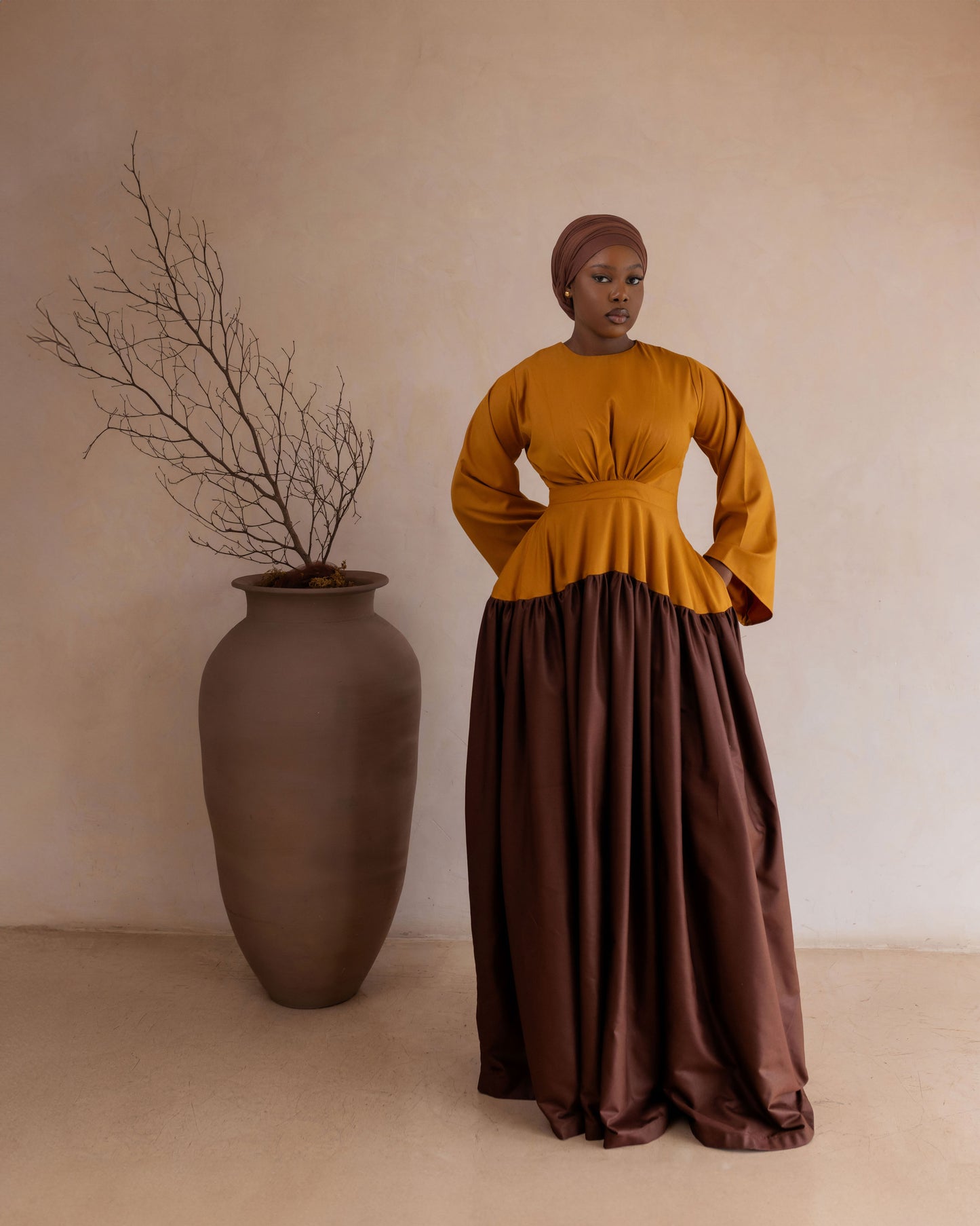 Yara Two-Tone Dress