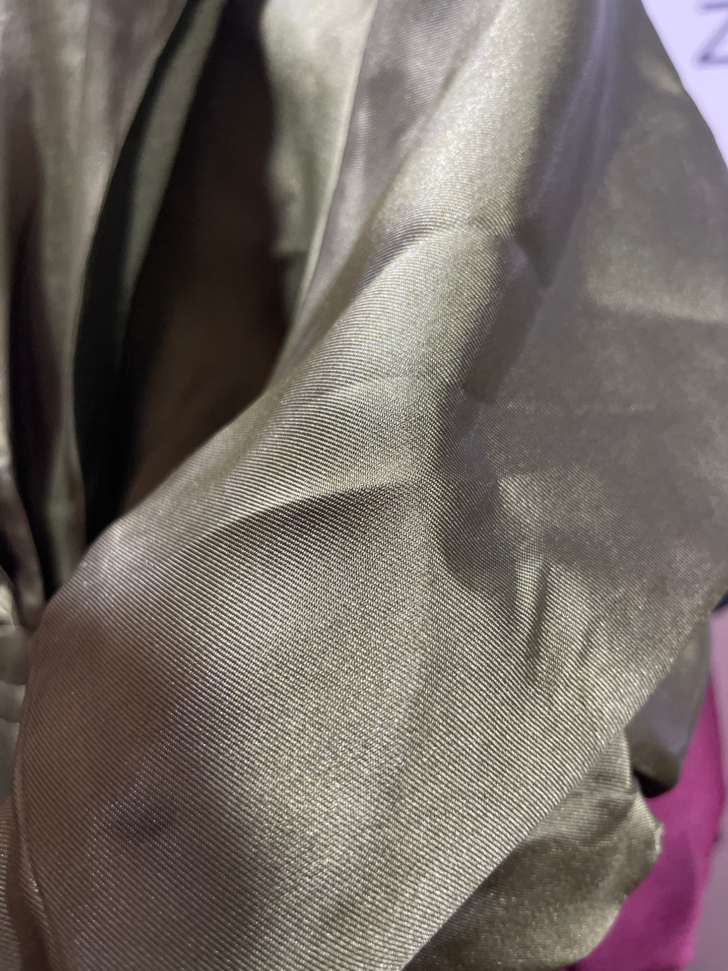(Shinny Face Mikado) Olive Fay Dress - Size 14
