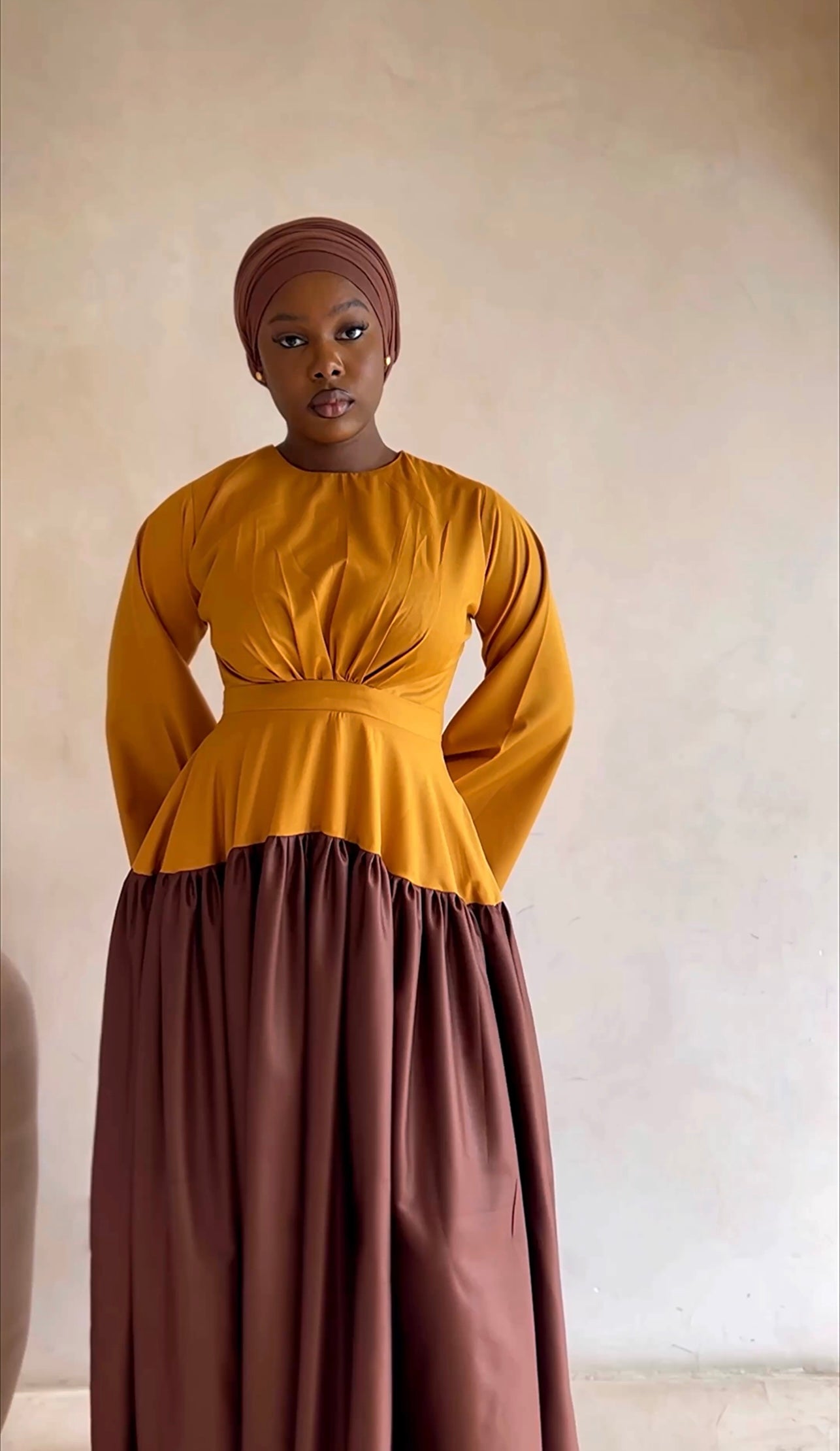 Yara Two-Tone Dress
