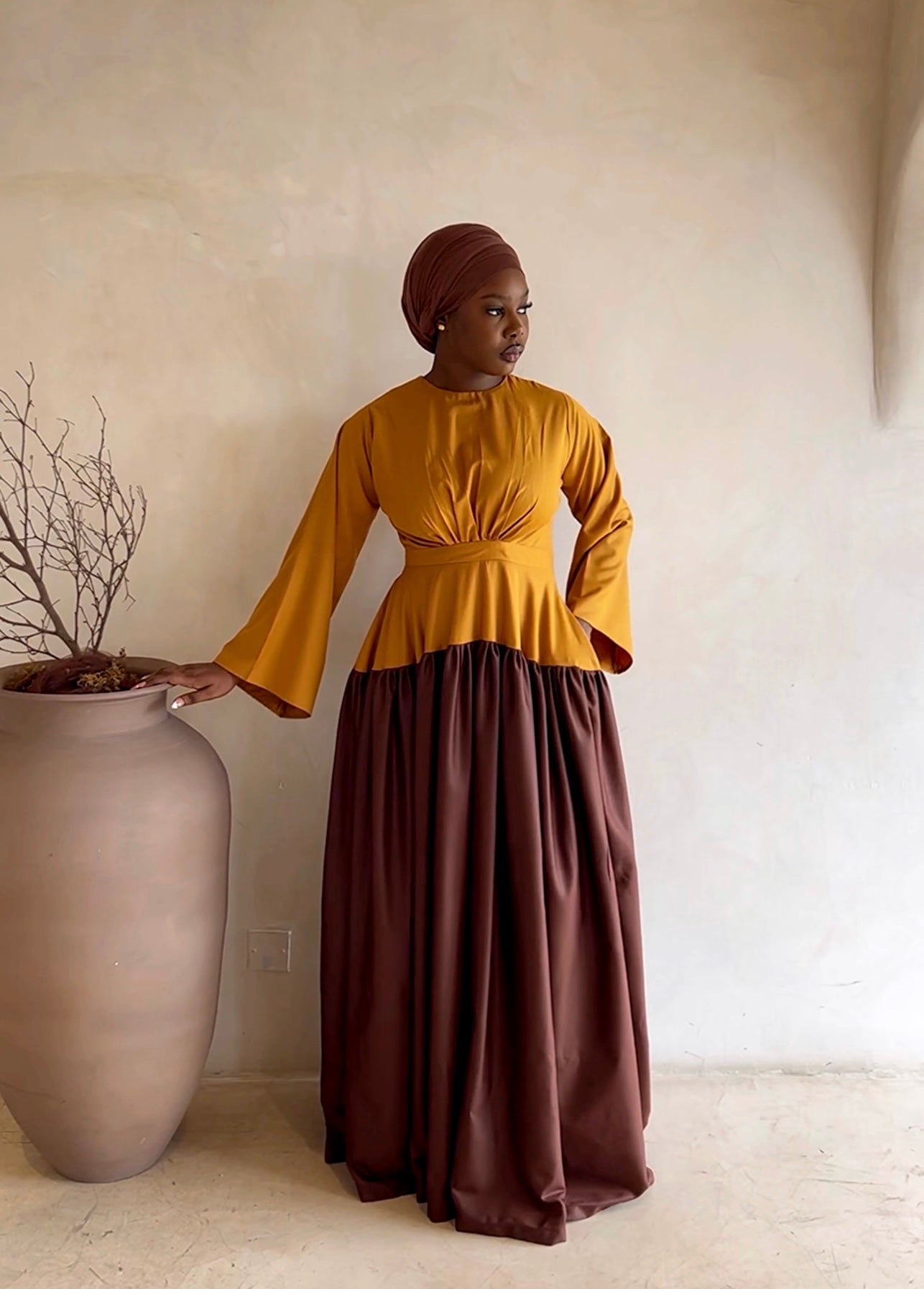 Yara Two-Tone Dress