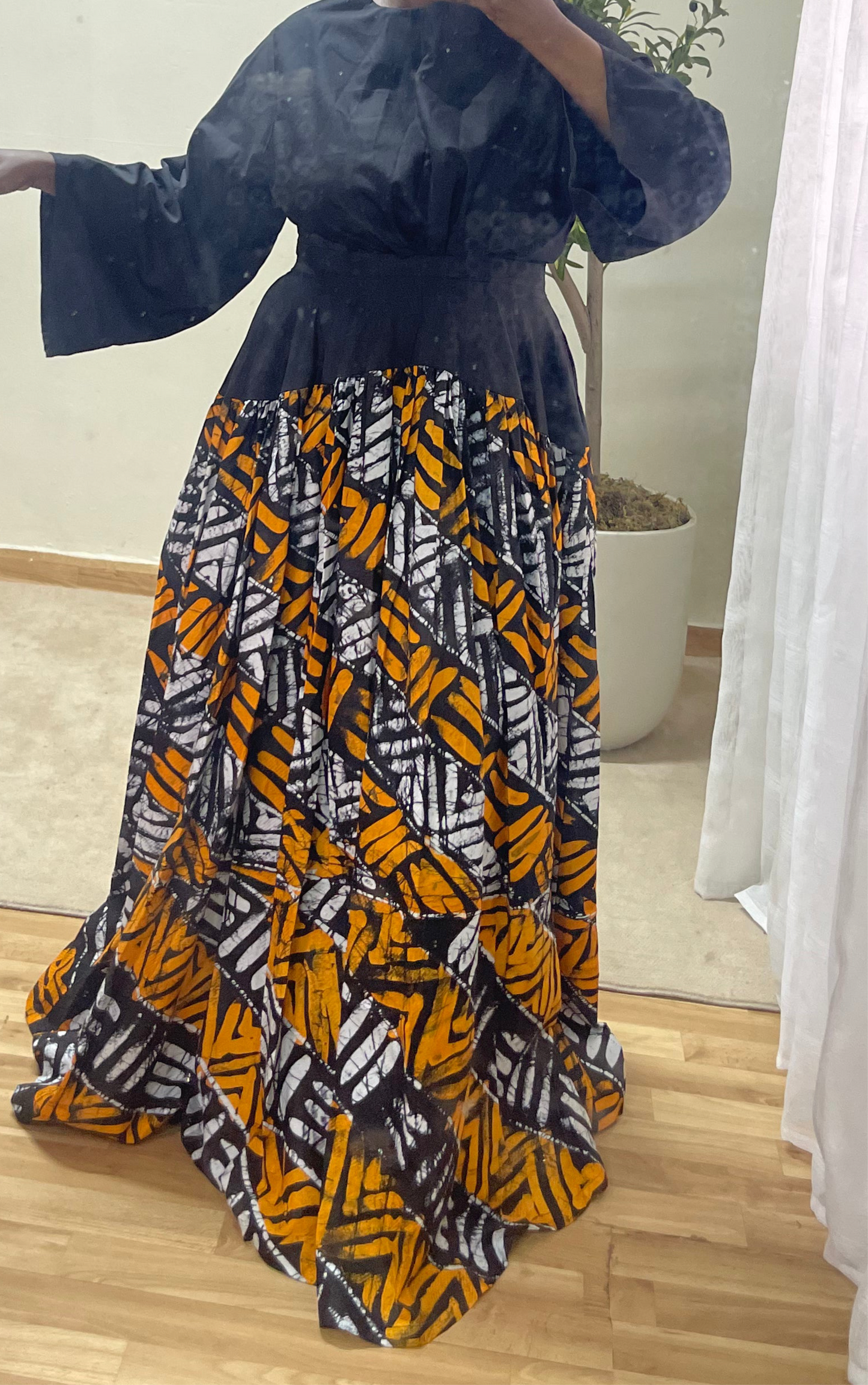 (Adire) Yara Two Tone Dress - Size 14