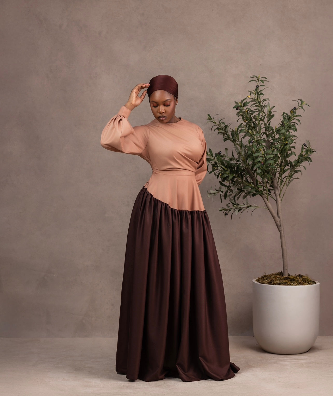 Amal Two-Tone Dress