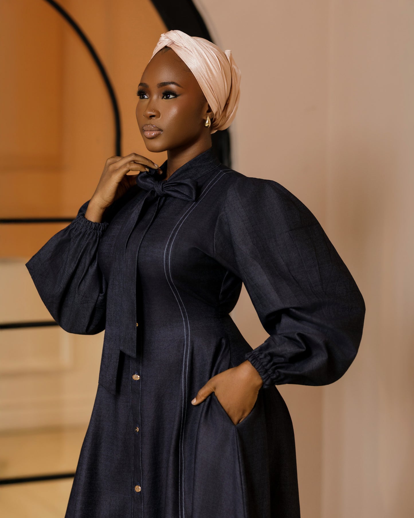 Ife Shirt Dress -  Denim