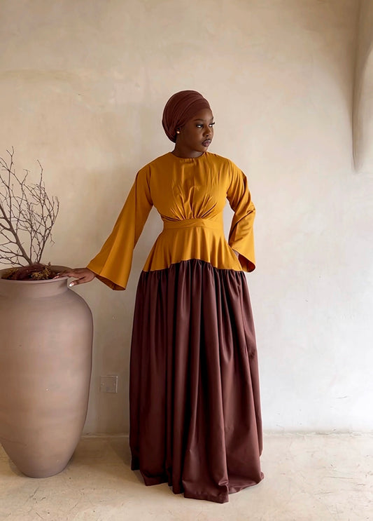 Yara Two-Tone Dress
