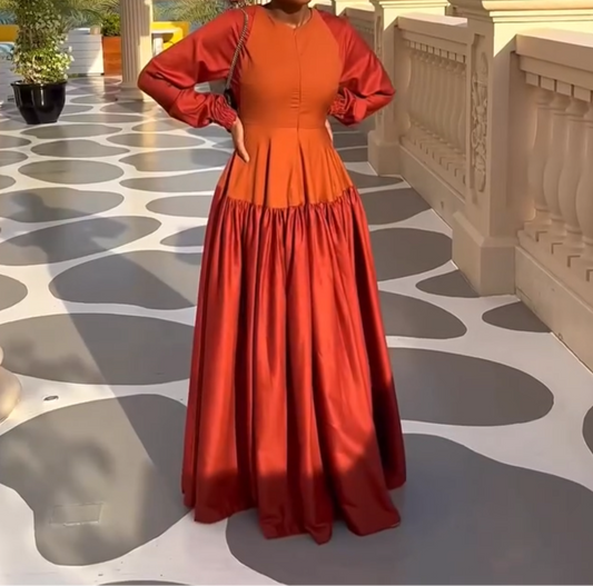 Burnt Orange Samira Dress - Size 10