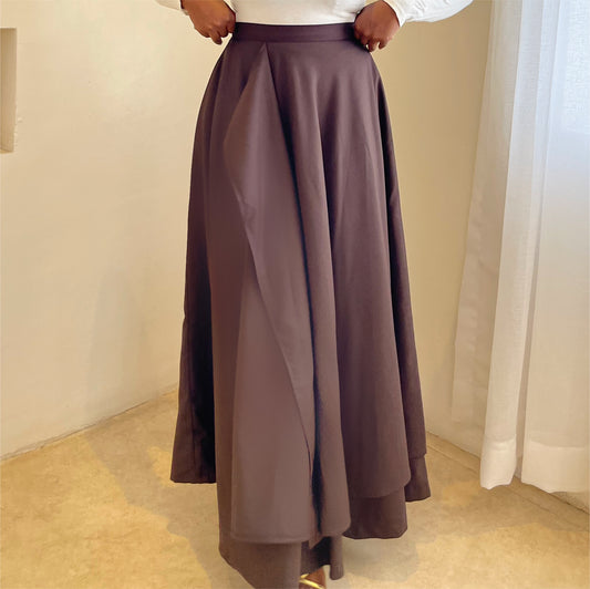 Brown - Size 8 - Zoya Wrap Skirt