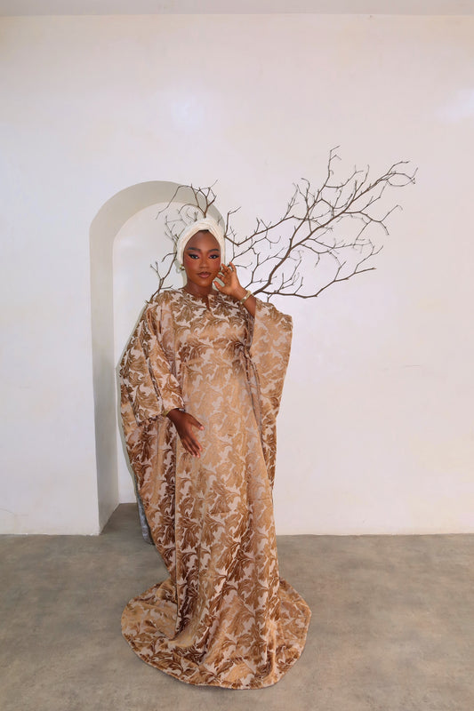 Muna Kaftan – Gold Damask